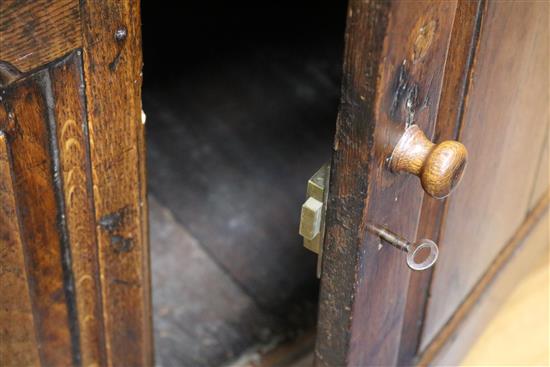 An 18th century oak dresser W.160cm